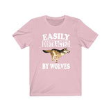Easily Distracted By Wolves Shirt, Wolf Lover Shirt, Wolf Shirt, Wolf Lover Gift, Wolf Boy Girl Shirt Image 4