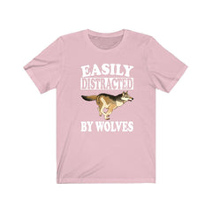 Easily Distracted By Wolves Shirt - wolf print design