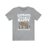 Elephants Make Me Happy Shirt, Elephant Lover Shirt, Elephant Shirt, Elephant Lover Gift, Elephant Boy Girl Shirt Image 3
