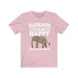 Elephants Make Me Happy Shirt, Elephant Lover Shirt, Elephant Shirt, Elephant Lover Gift, Elephant Boy Girl Shirt Image 4