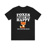 Foxes Make Me Happy Shirt, Fox Lover Shirt, Fox Shirt, Fox Lover Gift, Fox Boy Girl Shirt Image 1