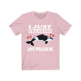 I Just Freaking Love Whales Shirt, Orca Whale Lover Shirt, Whale Shirt, Whale Lover Gift, Orca Whale Boy Girl Shirt Image 4