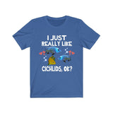 I Just Really Like Cichlids Shirt, Cichlid Lover Shirt, Cichlid Fish Shirt, Cichlid Shirt, Cichlid Lover Gift, Cichlid Boy Girl T-Shirt Image 2