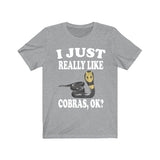 I Just Really Like Cobras Shirt, Cobra Lover Shirt, Snake Shirt, Cobra Owner Shirt, Cobra Lover Gift, Snake Boy Girl T-Shirt Image 3