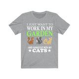 Work In My Garden Hangout With My Cats Shirt, Cat Lover Shirt, Cat Shirt, Cat Owner Shirt, Cat Lover Gift, Cat Boy Girl Shirt Image 3