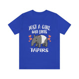 Just A Girl Who Loves Tapirs Shirt, Tapir Lover Shirt, Tapir Lover Gift, Tapir Lover Shirt, Tapir Shirt, Animal Adult Kids Image 4