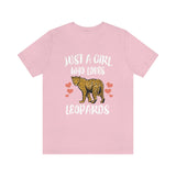 Just A Girl Who Loves Leopards Shirt, Leopard Lover Shirt, Leopard Lover Gift, Leopard Shirt, Leopard Tee, Animal Adult Kids Image 3