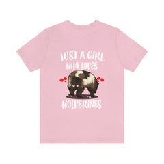Just A Girl Who Loves Wolverines Shirt - wolverine print design
