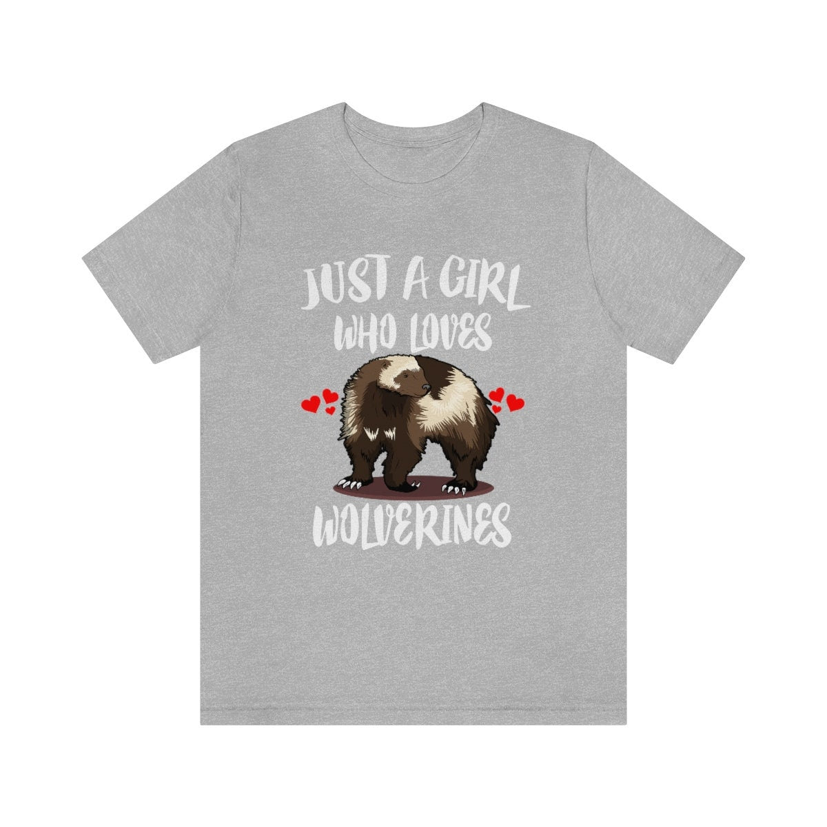 Just A Girl Who Loves Wolverines Shirt, Wolverine Lover Shirt, Wolverine Lover Gift, Wolverine Gift, Wolverine Shirt, Animal Adult Kids Image 1