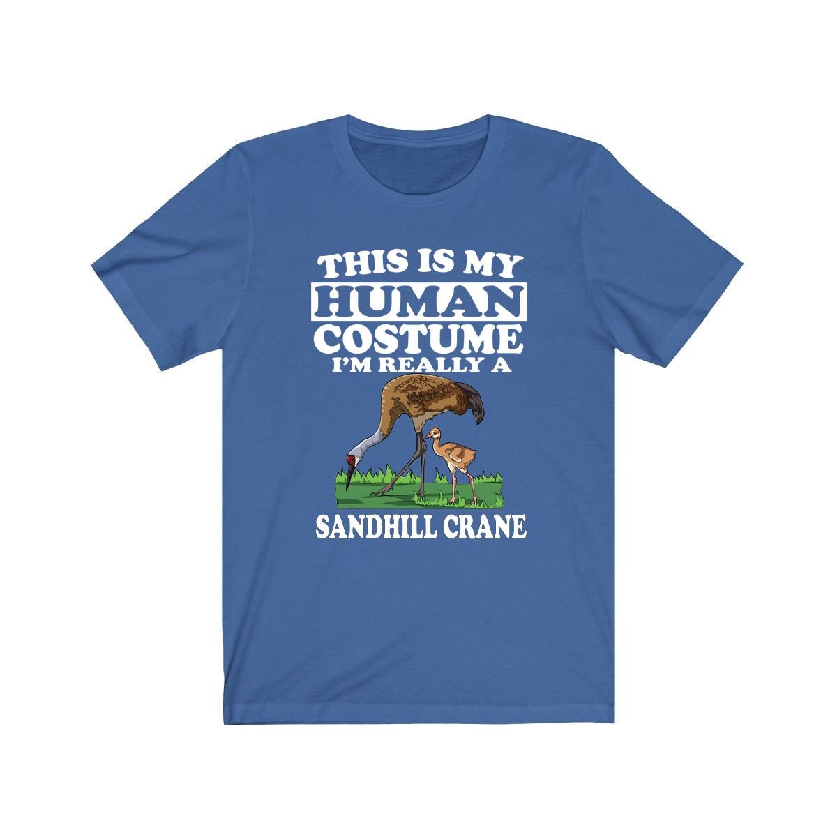 This is my human costume sandhill crane funny wetland bird tee