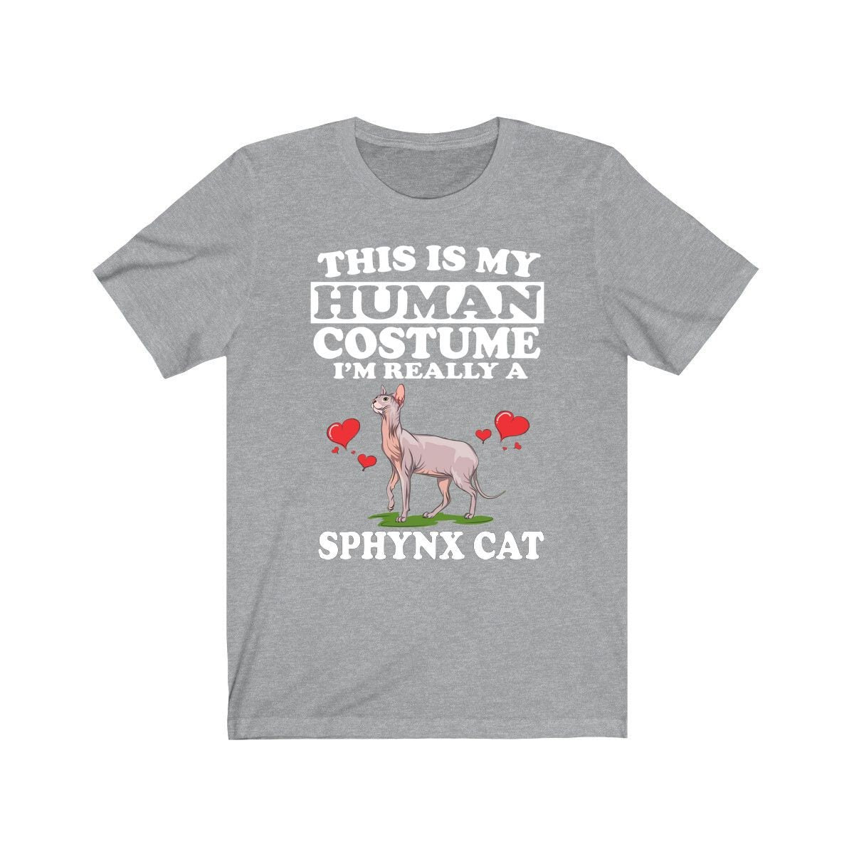 This is my human costume I am really a sphynx cat funny tee