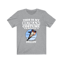 This Is My Human Costume I'm Really A Swallow T-Shirt - swallow bird print design