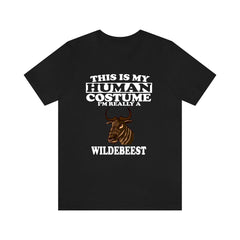 This Is My Human Costume I'm Really A Wildebeest Shirt - wildebeest print design