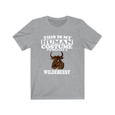 This Is My Human Costume I'm Really A Wildebeest Shirt, Wildebeest Lover Shirt, Wildebeest  Shirt, Funny Wildebeest Gift, Animal Adult Kids Image 1