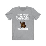 This Is My Human Costume I'm Really A Wildebeest Shirt, Wildebeest Lover Shirt, Wildebeest  Shirt, Funny Wildebeest Gift, Animal Adult Kids Image 1