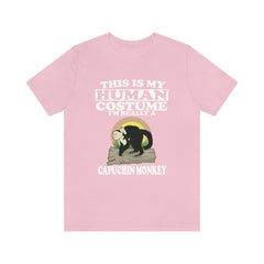 This is my human costume I am really a capuchin monkey primate tee