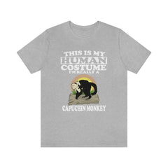 This is my human costume I am really a capuchin monkey primate tee