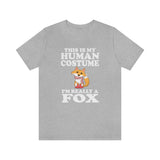 This Is My Human Costume I'm Really A Fox Shirt, Fox Lover Shirt, Fox Shirt, Funny Fox Gift, Animal Adult Kids Image 2