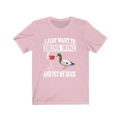 Drink Wine And Pet My Duck Shirt - duck and wine print design