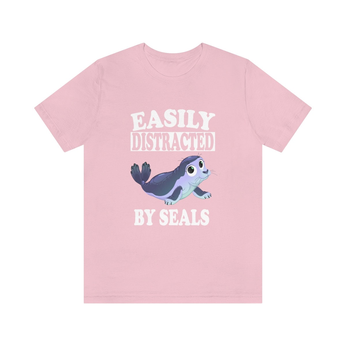 Easily distracted by seals cute marine pinniped animal lover tee