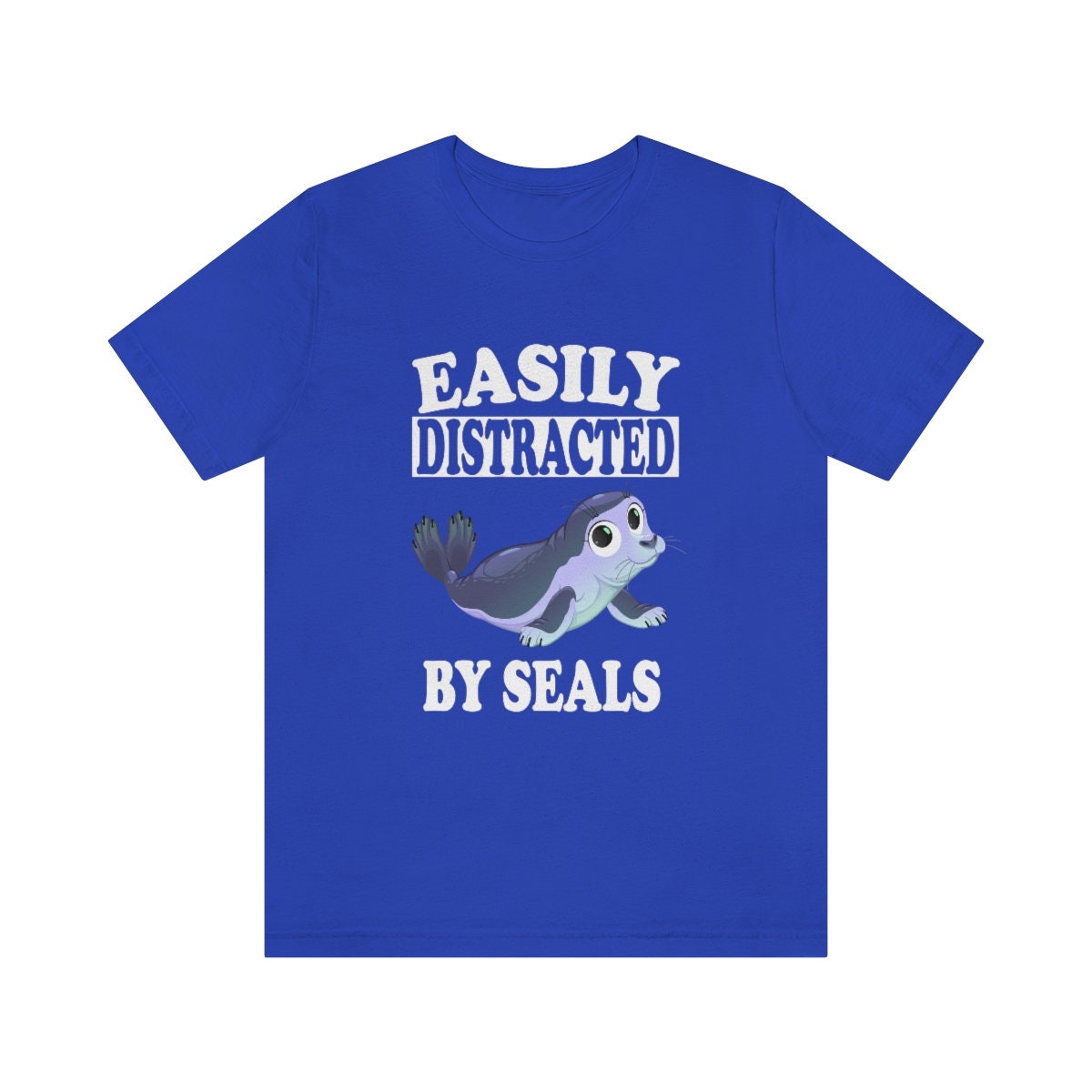Easily distracted by seals cute marine pinniped animal lover tee