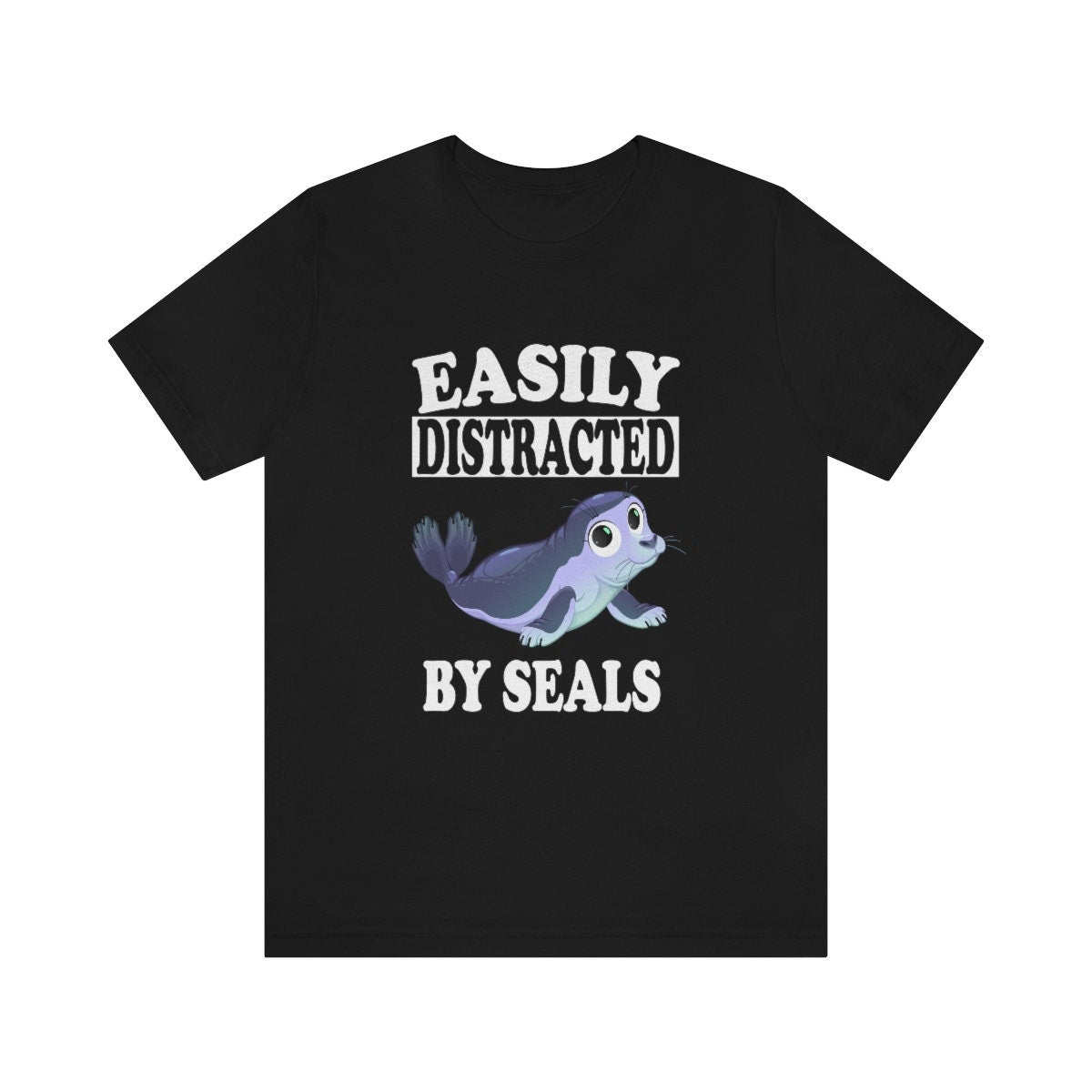 Easily distracted by seals cute marine pinniped animal lover tee