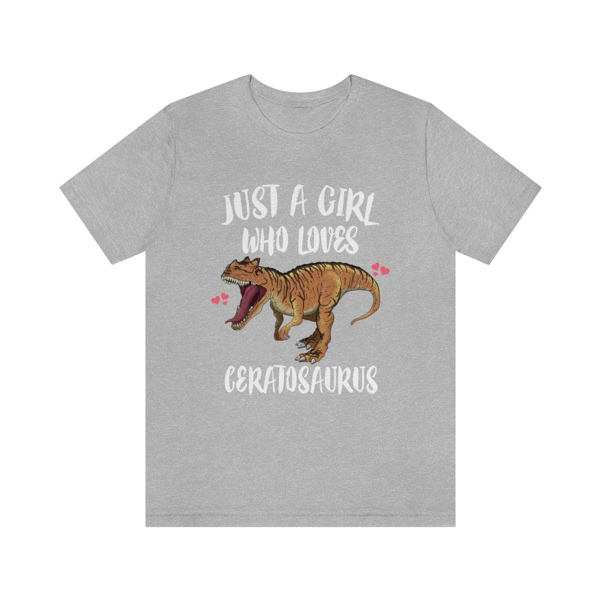 Just a girl who loves ceratosaurus horned Jurassic theropod tee