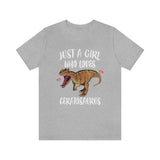 Just A Girl Who Loves Ceratosaurus Dinosaur Shirt, Ceratosaurus Lover Shirt, Ceratosaurus Shirt, Dinosaur Lover Shirt, Dinosaurs Adult Kids Image 2