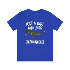 Just A Girl Who Loves Giganotosaurus Shirt - Giganotosaurus print design