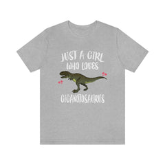 Just A Girl Who Loves Giganotosaurus Shirt - Giganotosaurus print design