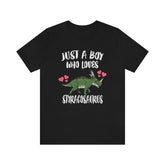 Just A Boy Who Loves Styracosaurus Dinosaur Shirt, Styracosaurus Lover Shirt, Styracosaurus Shirt, Dinosaur Lover Shirt, Adult Kids Image 1