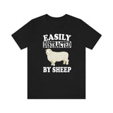 Easily Distracted By Sheep Shirt, Sheep Lover Shirt, Sheep Shirt, Sheep Funny Gift, Sheep Boy Girl Shirt Image 3