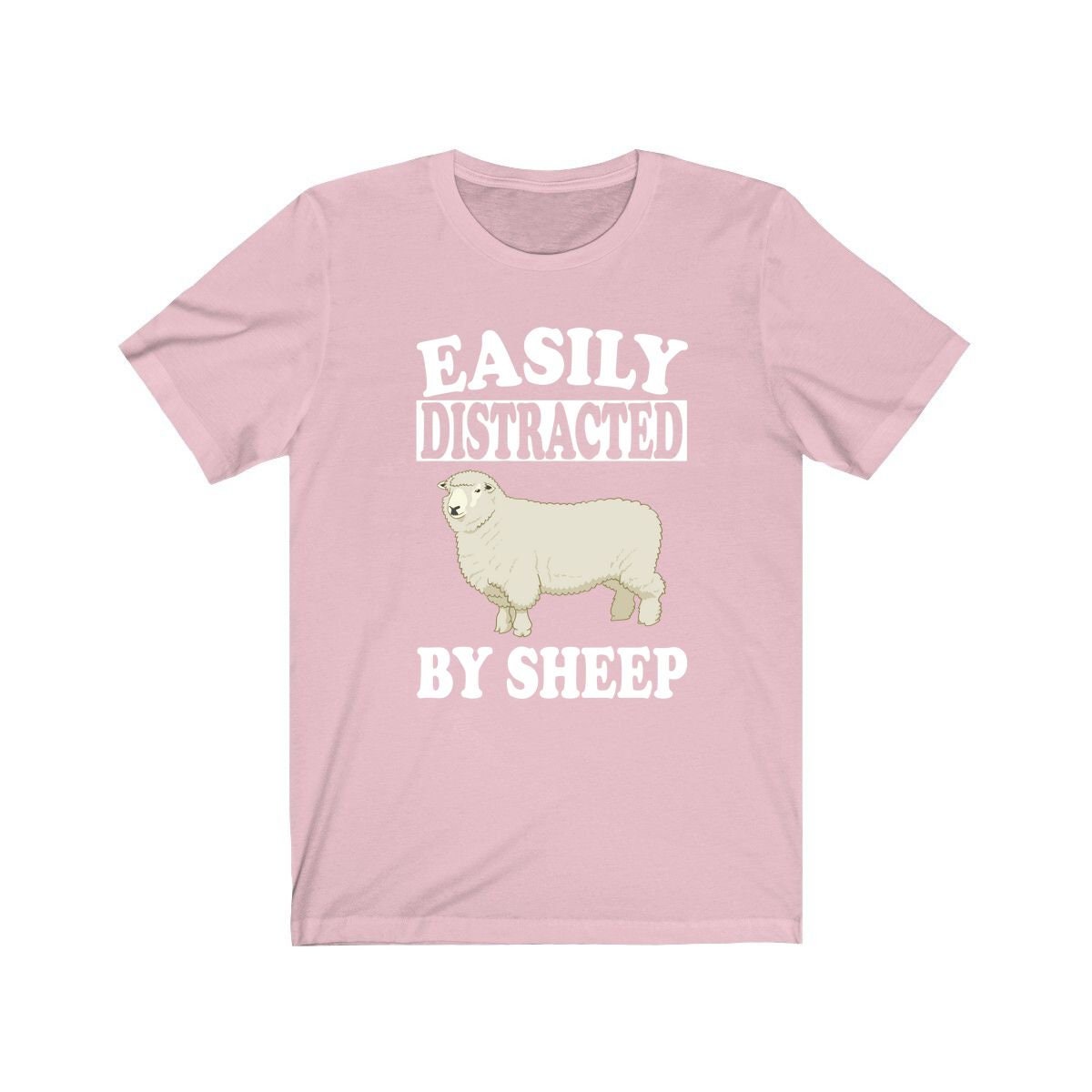 Easily Distracted By Sheep T-Shirt - sheep print design