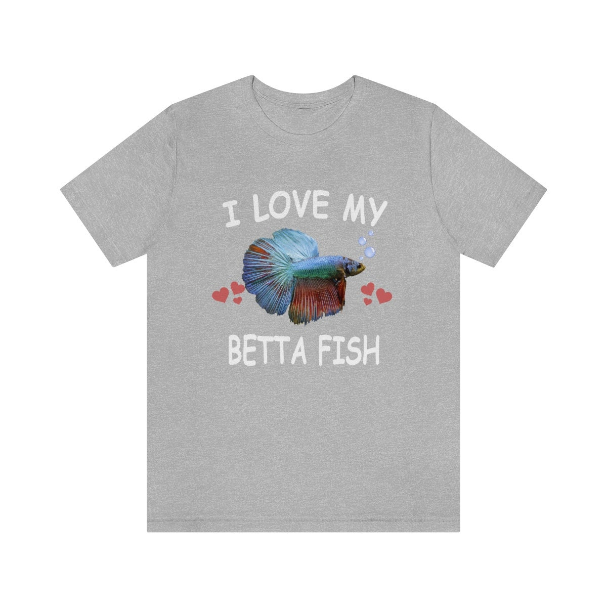 I Love My Betta Fish Shirt - betta fish print design