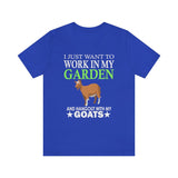 Work In My Garden With My Goats Shirt, Goat Lover Shirt, Goat Shirt, Goat Gift, Animal Adult Kids T-Shirt Image 1