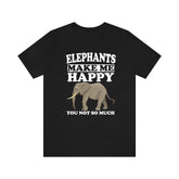 Elephants Make Me Happy Shirt, Elephant Lover Shirt, Elephant Shirt, Elephant Lover Gift, Elephant Boy Girl Shirt Image 1