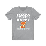 Foxes Make Me Happy Shirt, Fox Lover Shirt, Fox Shirt, Fox Lover Gift, Fox Boy Girl Shirt Image 3