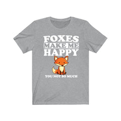 Foxes Make Me Happy T-Shirt - fox print design