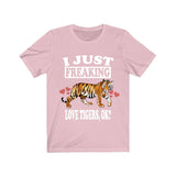 I Just Freaking Love Tigers Ok Shirt, Tiger Lover Shirt, Tiger Shirt, Tiger Lover Gift, Tiger Boy Girl T-Shirt Image 4
