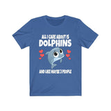 All I Care About Is Dolphins Shirt, Dolphin Lover Shirt, Dolphin Shirt, Funny Dolphin Gift, Boy Girl Shirt Image 2