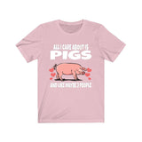 All I Care About Is Pigs And Like Maybe 3 People Funny Shirt, Pig Lover Shirt, Pig Shirt, Pig Funny Shirt, Pig Lover Gift, Boy Girl T-Shirt Image 4