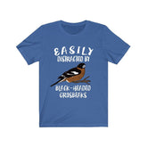 Easily Distracted By Grosbeaks Bird Shirt, Grosbeak Lover Shirt, Bird Shirt, Birding Shirt, Grosbeak Bird Gift, Animal Shirt Image 1
