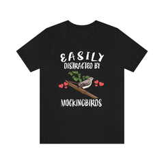 Easily Distracted By Mockingbirds Birds Shirt - mockingbird print design
