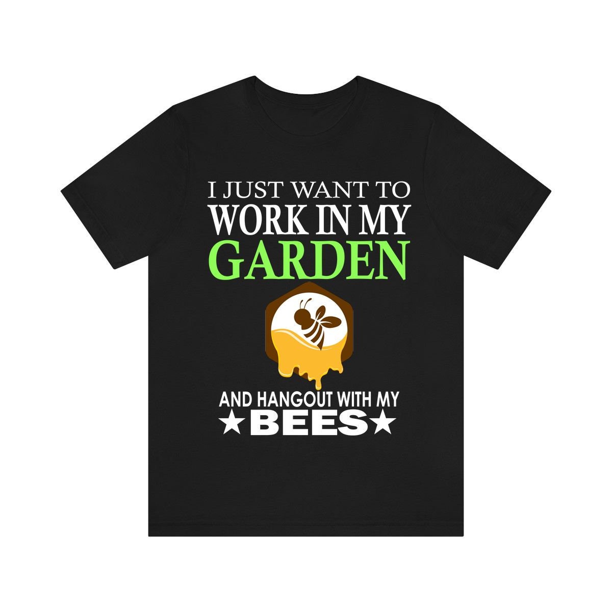 Work In My Garden Hangout With My Bees Shirt, Bee Lover Shirt, Bee Shirt, Bee Owner Shirt, Bee Lover Gift, Bee Boy Girl Shirt Image 1
