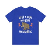 Just A Girl Who Loves Mammoths Shirt, Mammoth Lover Shirt, Mammoth Lover Gift, Mammoth Shirt, Mammoth Tee, Animal Adult Kids Image 1