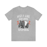 Just A Girl Who Loves Tapirs Shirt, Tapir Lover Shirt, Tapir Lover Gift, Tapir Lover Shirt, Tapir Shirt, Animal Adult Kids Image 1