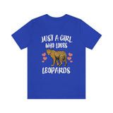 Just A Girl Who Loves Leopards Shirt, Leopard Lover Shirt, Leopard Lover Gift, Leopard Shirt, Leopard Tee, Animal Adult Kids Image 4