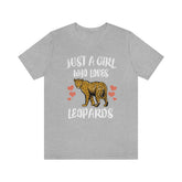 Just A Girl Who Loves Leopards Shirt, Leopard Lover Shirt, Leopard Lover Gift, Leopard Shirt, Leopard Tee, Animal Adult Kids Image 1