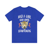 Just A Girl Who Loves Leopards Shirt, Leopard Lover Shirt, Leopard Lover Gift, Animal Lover Shirt, Adult Toddler Infant Kids Gift T-Shirt Image 4
