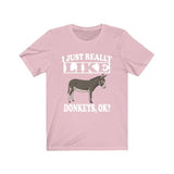 I Just Really Like Donkeys Shirt, Donkey Lover Shirt, Donkey Shirt, Donkey Gift, Animal Adult Kids T-Shirt Image 4